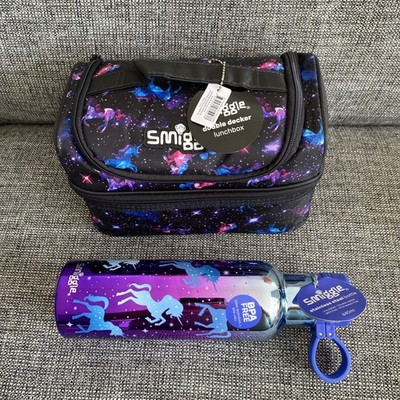 Original    Smiggle Wonderworld Brotdose Tasche GRATIS Flasche Einhorn Doppelset