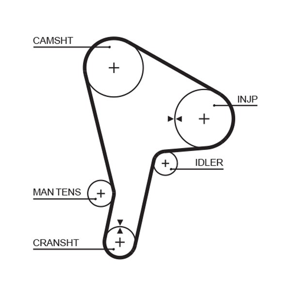 GATES-OE 5190 Timing Belt for AUSTIN,LDV,ROVER