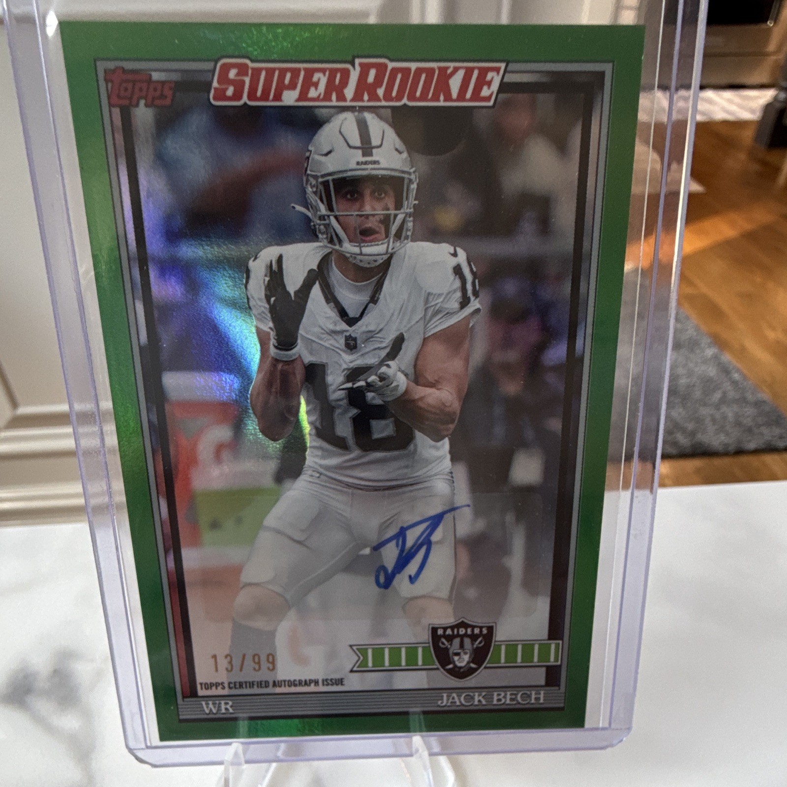 Topps 2026 Flagship Jack Bech Raiders 1991 Super Rookie Auto SRA-JB 13/99