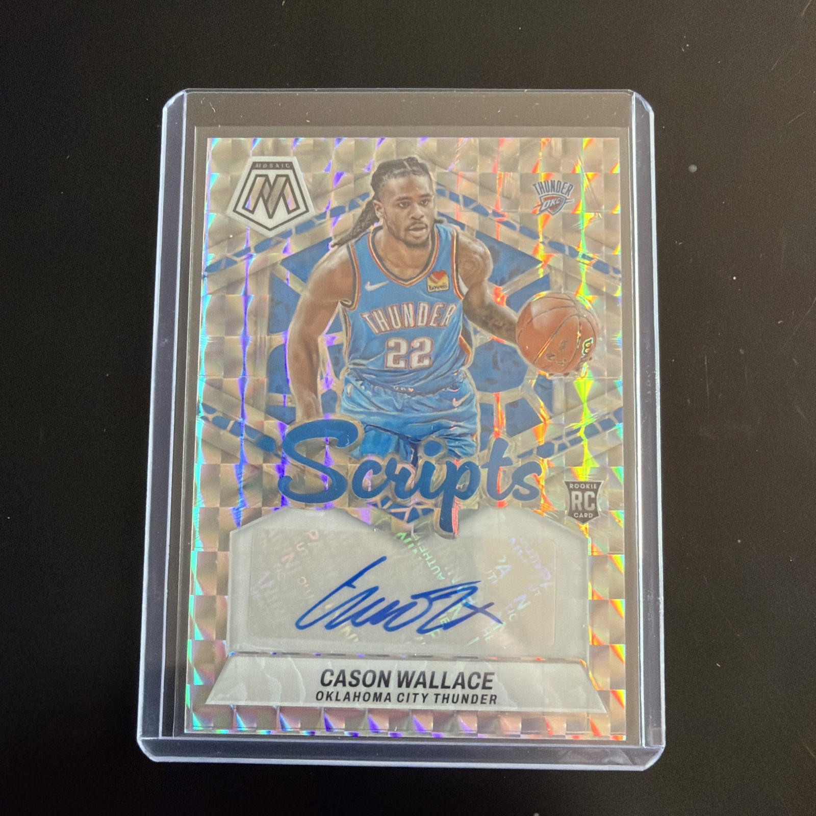 2023-24 Panini Mosaic - Rookie Scripts Cason Wallace #RS-WAL (AU, RC)