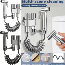 Toilet Handheld Bidet Sprayer Set Stainless Steel Bathroom Shower Cleaning