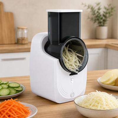 Electric Vegetable Cutter Slicer | 29cm 11.4in Multi Blade Shredder EU Plug 220V