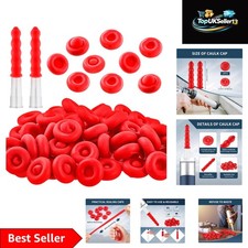 Reusable Caulk Cap Set - 10 Durable Red Covers for Fresh Sealant Preservation