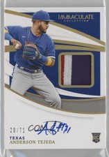 2021 Panini Immaculate Material Jersey Number 20/71 Anderson Tejeda Auto 0bt4