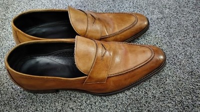 Johnston & Murphy Meade Penny Loafer  Size 13M Tan Leather Upper and Sole
