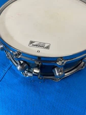 5 1/2 x 14 Custom made snare drum. 10 ply, Keller shell, Blue dye and lacquer