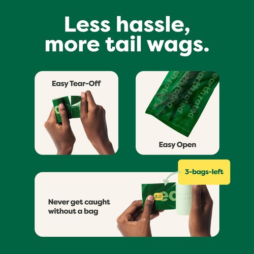 Earth Rated Dog Poo Bags Value Pack, Leak-Proof and Extra-Thick x 600g - Picture 3 of 5
