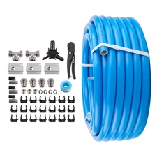 3/4" Compressed Air Line System Line Shop Piping Tubing Kit Rapid Air Line Blue