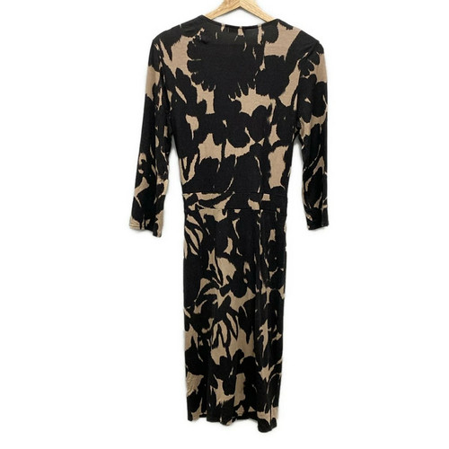 Egerie Long Sleeve Dress Black Beige Knee-Length Used - Picture 2 of 8