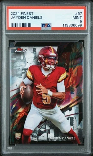 2024 Topps Finest - Common Jayden Daniels #67 (RC) PSA 9