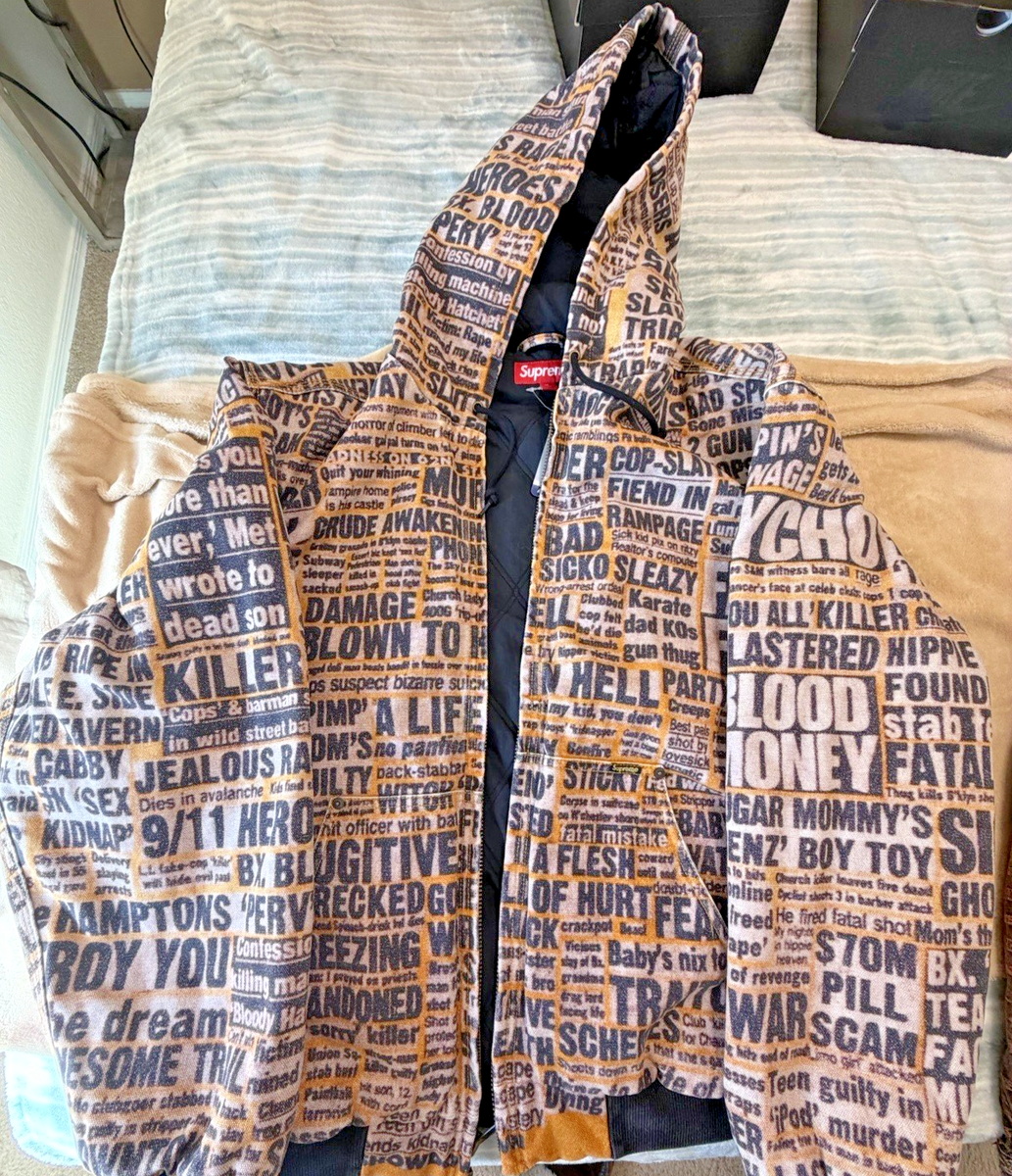 Supreme x Dash Snow Hooded Hoodie Work Jacket Size XL FW25 | eBay