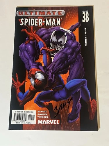 ULTIMATE SPIDER-MAN (2000) #38 1ST PRINT SIGNED BY MARK BAGLEY W/COA VENOM APP