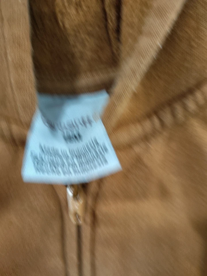 Mono Carhartt 18M Cremallera Capucha Bolsillos Traseros Sudadera con Capucha Polar Marrón Tostado Foto 4 de 4