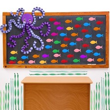 607 Pcs Sea Animal Bulletin Board Summer Classroom Decorations Under The Octo...