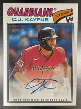 2026 Topps Heritage C.J. Kayfus Real One Auto #ROA-CJK RC Cleveland Guardians