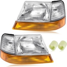 Headlight Assembly with Corner Light Kit Compatible with Ford Ranger 1998 1999 2