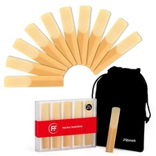 10 Pack Bb Clarinet Reeds Strength 2.5 Natural Cane Reeds for Clarinet, Beginn