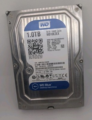 Tested Clean Western Digital WB Blue 1TB WD10EZEX 7200 RPM SATA HDD Hard Drive