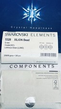 Swarovski 5328 6mm Crystal Luminous Green Genuine Austrian beads 360 pcSeal Pack