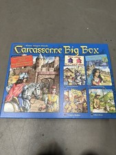 Carcassonne Big Box 5 Board Game 2014 Expansions Complete New Damaged Box Open