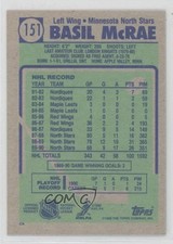 1990-91 Topps Blank Front Basil McRae #151 0kb5