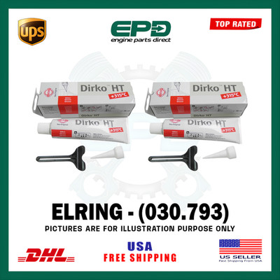 x2 Sealant Dirko Beige Special Silicone 70ml ELRING  Oil Gasket 030.793