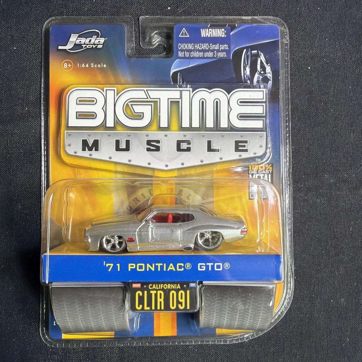 Jada Toys Bigtime Muscle '71 Pontiac GTO 1:64 Diecast Car Silver