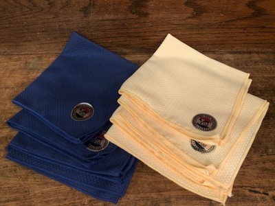Vintage Visa By Milliken Bardwil Linens Yellow & Blue Woven Cloth Napkins, 8 Set