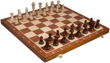 Handmade European Professional Tournament Chess Set - Wooden 21 Inch Folding Boa