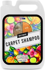 Carpet Cleaner Shampoo Citrus 5L, Carpet Shampoo for All Machines, 1 Bottle 4.20 per litre