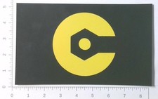 Vintage CAT Caterpillar Equipment Logo Yellow Black Advertising Sticker Decal