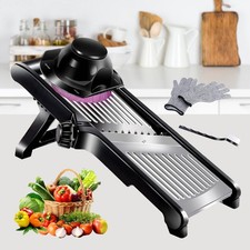 5-In-1 Edelstahl Gemüseschneider Verstellbar Gurkenhobel Mandoline Küchenhobel