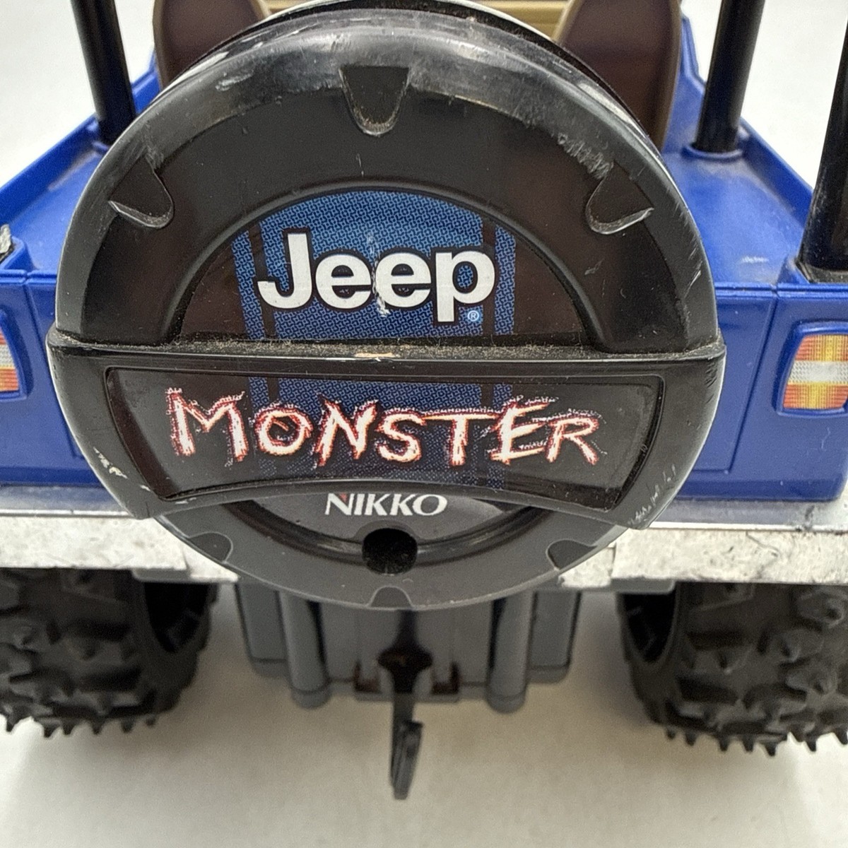 Vtg NIKKO Jeep Wrangler Monster RC Remote Control UNTESTED No