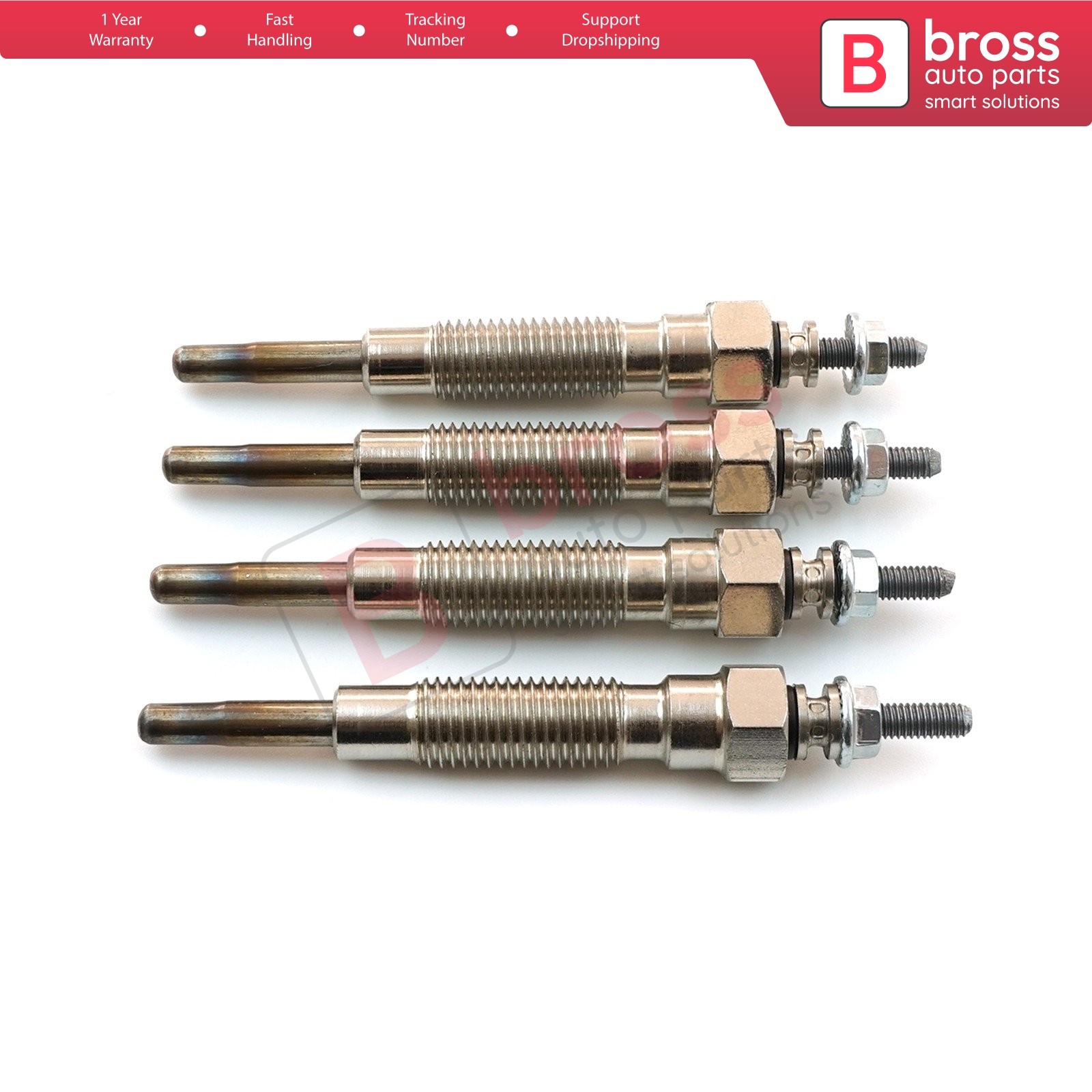 4X Glow Plug 11 V 11065 4P400 for Nissan Patrol GR Safari MK5 Y61 2.8 TD TDiC