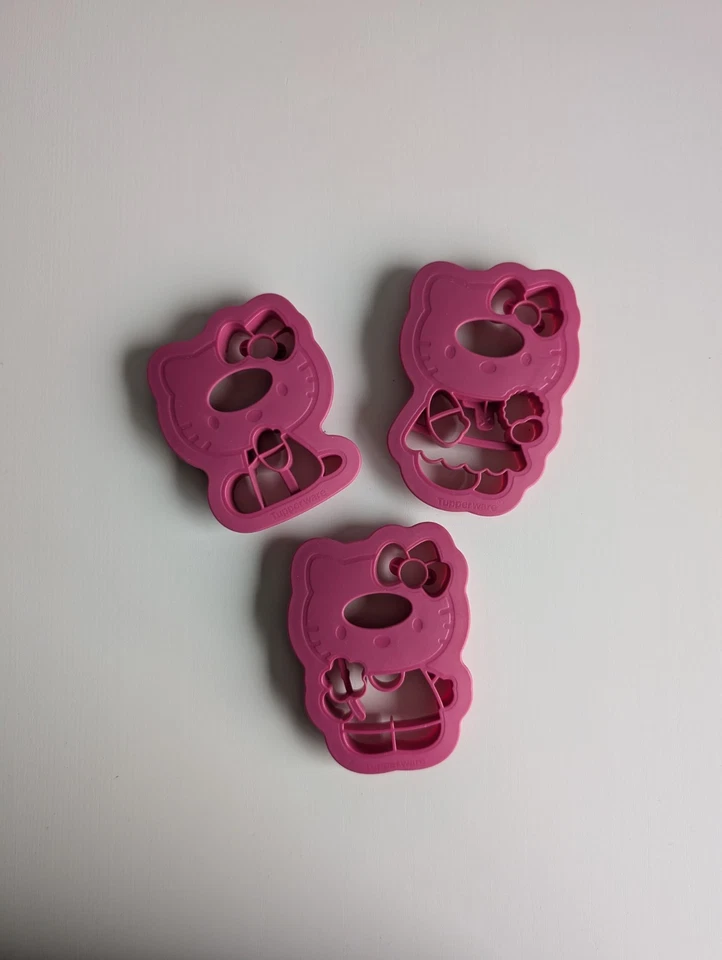 ✅ Tupperware - Tupper - 3x Hello Kitty Ausstecher - Pink - Weihnachten - Kekse ✅ - Bild 2 von 4