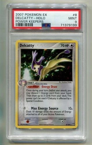 2007 POKEMON EX POWER KEEPERS DELCATTY #8/108 RARE HOLO FOIL PSA 9 A P1