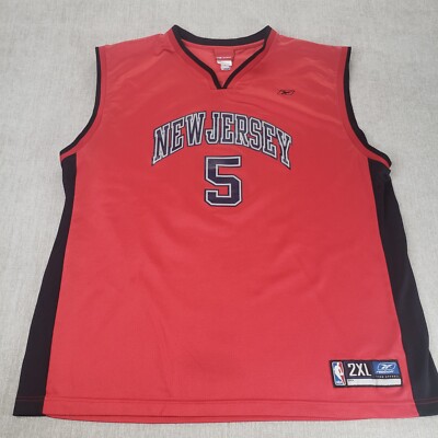 Jason Kidd New Jersey Nets Jersey Mens 2XL XXL Red NBA Basketball