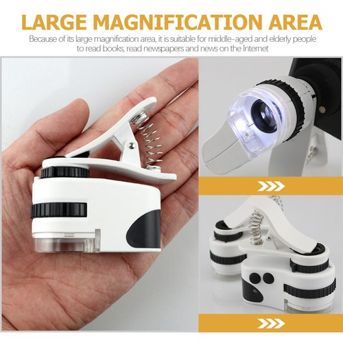Lupe Mit LED-Licht Arbeit Mikroskopobjektiv Handyadapter Telefon - 第 8/10 張圖片