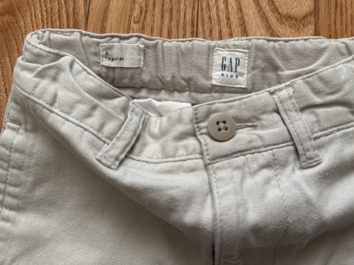 Gap Kids Boys Ivory Khaki School Uniform Shorts Sz 6 Regular - Picture 2 of 4
