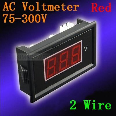 Details about / 75-300v AC Voltmeter Red LED Panel 220v Solar Digital Home Laboratory show original title