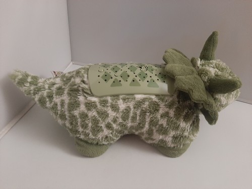 Almohada Dream Lites Mascotas Verde Triceratops Dinosaurio Peluche *VER VIDEO - Imagen 4 de 15