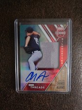 2017 ELITE EXTRA EDITION RED SILHOUETTES CHANCE ADAMS AUTOGRAPH RELIC #/35 