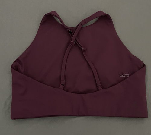 Girlfriend Collective Athletic Topanga Sports Halter Bra top Purple Size Medium - Picture 5 of 11