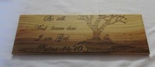 Plaque Sign-Wood-Handmade-Wood burned "Psalms 46:10, Be Still & Know..."