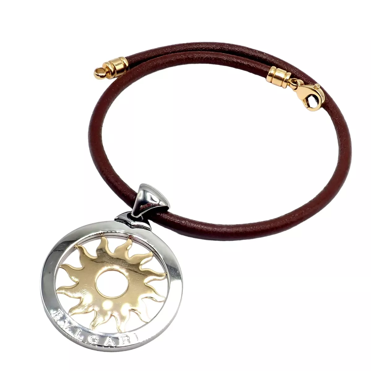 Bulgari online leather choker