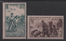 FRANCE 1945 : N° 737/740 VICTIMES DE GUERRE PTT/CROISADE DE L'AIR PUR NEUF** TTB