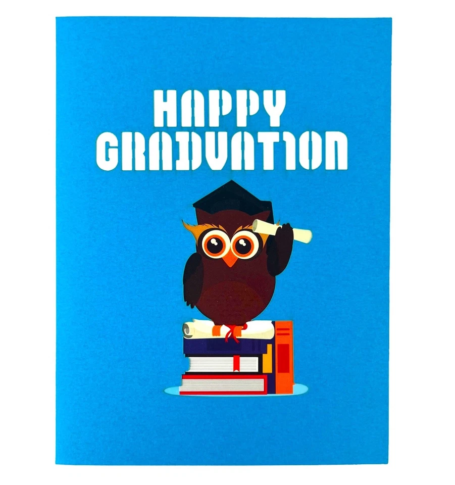 BC Worldwide Ltd 3D pop up card Owl Happy Graduation Hats Off Congratulations - Image 4 of 4