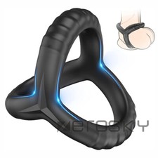 Male-Scrotum-Testicle Squeeze Rings Cage Stretcher CBT Enhancer Delay Ball-Men