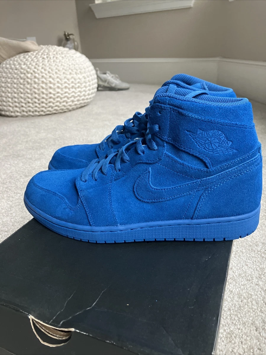 Hong Kong snelweg Geval NIKE AIR JORDAN 1 RETRO HIGH &#034;BLUE SUEDE&#034; TEAM ROYAL BLUE SZ 10.5  [332550-404] | eBay