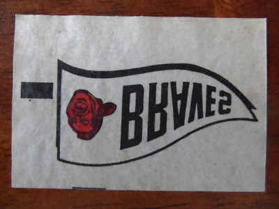 1966 TOPPS BASEBALL RUB OFF ATLANTA BRAVES PENNANT U-4047